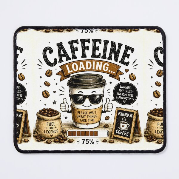 Item preview, Caffeine Loading | Funny Coffee Lover Vintage Graphic designed and sold by SlanPOD.