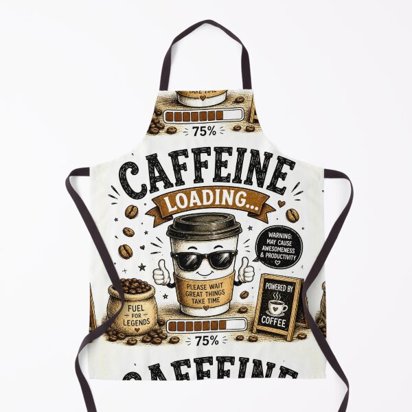 Item preview, Caffeine Loading | Funny Coffee Lover Vintage Graphic designed and sold by SlanPOD.