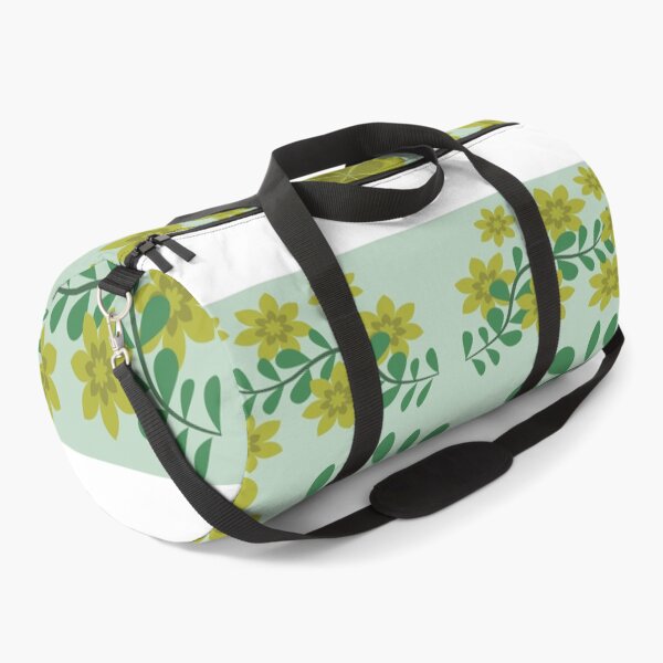 Item preview, Folk Art Botanical Floral Frame with Green Leaves and Yellow Flowers, Decorative Vector Illustration for Fabric, Wallpaper and Textile designed and sold by Ei-Ei.