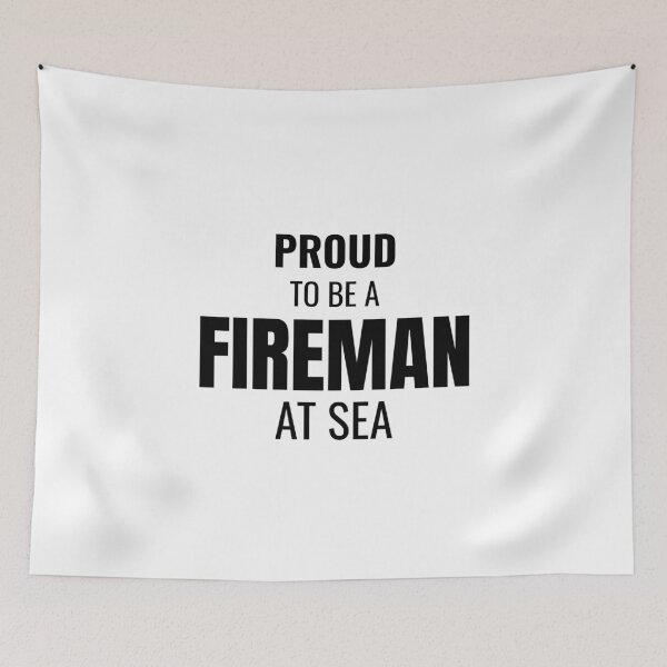 Item preview, Proud to be a Fireman at Sea (Black) designed and sold by ShipCrewNation.