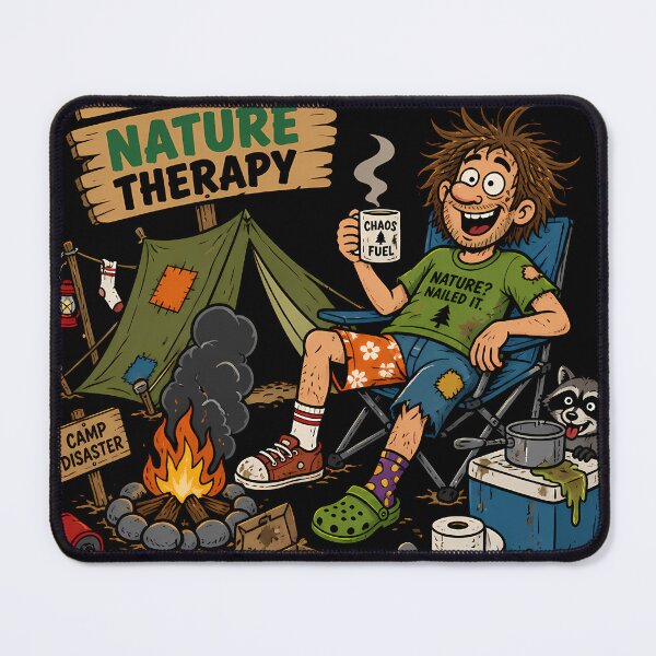 Item preview, Camping, neglect, relaxation, funny camper saying designed and sold by design-rebell.