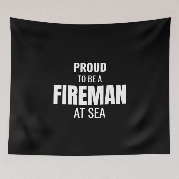 Item preview, Proud to be a Fireman at Sea (White) designed and sold by ShipCrewNation.