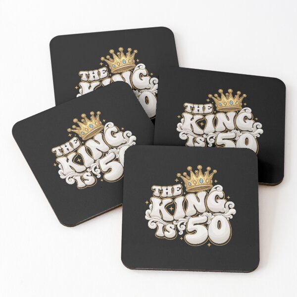 Item preview, The King Is 50 Fiftieth Birthday Men Milestone Celebration designed and sold by PopStars1993.