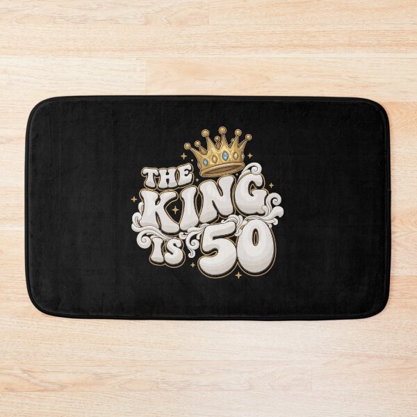 Item preview, The King Is 50 Fiftieth Birthday Men Milestone Celebration designed and sold by PopStars1993.