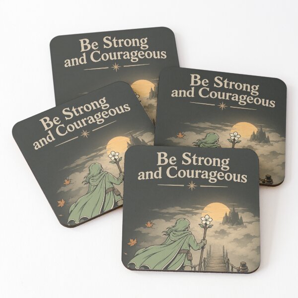 Item preview, Be Strong and Courageous | Christian Faith Journey | Minimal Line Art designed and sold by lindalifepeace.