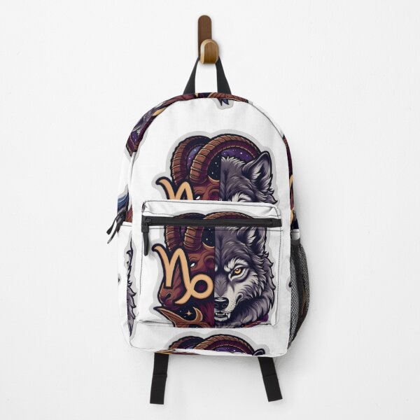 Item preview, Capricorn Symbol Wolf Split Design designed and sold by Zodiac Celestial Art.