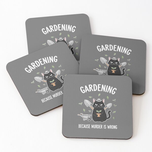 Item preview, Gardening Because Murder Is Wrong Sarcastic Cat Gardener designed and sold by SofiBlair.