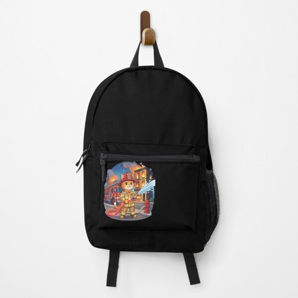 Item preview, Cute Firefighter Cat Kawaii Ginger Kitty Fireman Hero designed and sold by medan1.