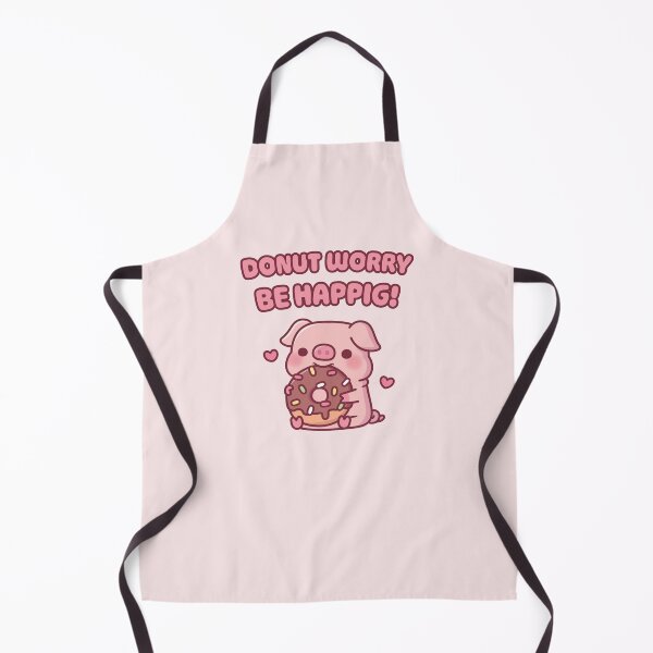Item preview, Cute Pig Munching Donut Worry Be Happig designed and sold by rustydoodle.