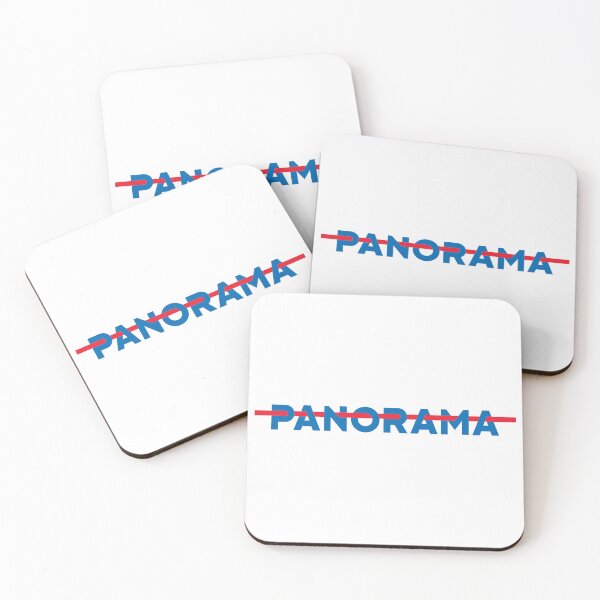 Item preview, Panorama Blue Typography Red Line Minimalist designed and sold by Morganterip.