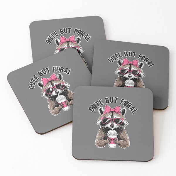 Item preview, Cute But Feral Raccoon Wildlife Lover Sassy Humorous Personality designed and sold by SofiBlair.