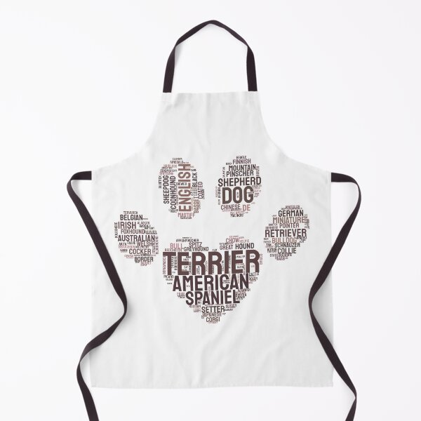 Item preview, Dog Paw Print Breeds Typography Silhouette Art designed and sold by AyfuDesigns.