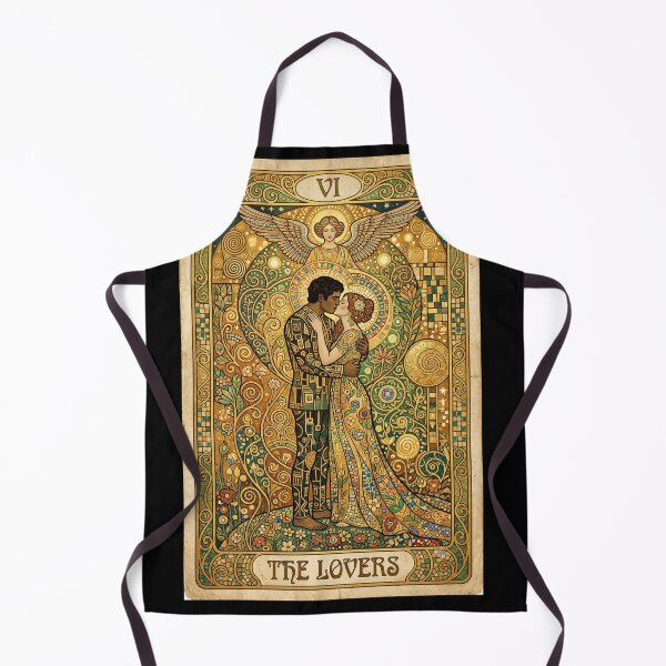 Item preview, VI The Lovers Tarot Card Gustav Klimt Vintage Gold Aesthetic designed and sold by Studio_21.
