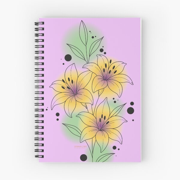 Item preview, Yellow Lily Flowers Botanical Line Art Glow Aesthetic designed and sold by LudmylArt.