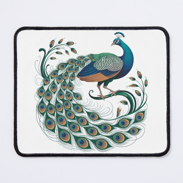 Item preview, Art Nouveau Peacock Wall Art | Elegant Ornamental Bird Illustration | Vintage Botanical Luxury Decor Print designed and sold by Tamas Das.