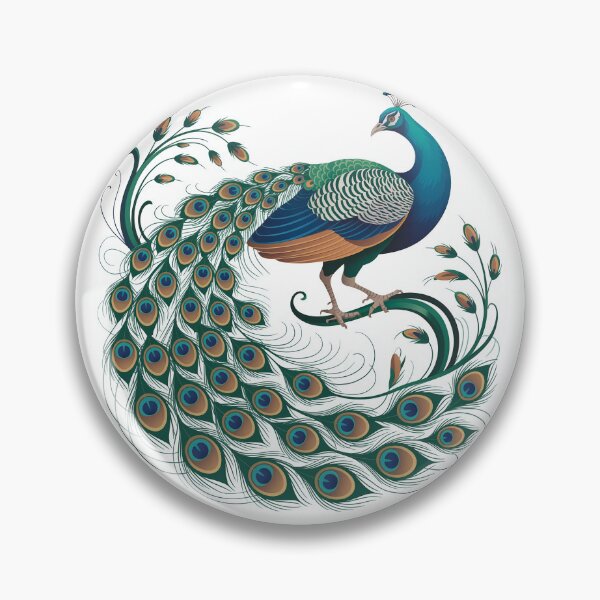 Item preview, Art Nouveau Peacock Wall Art | Elegant Ornamental Bird Illustration | Vintage Botanical Luxury Decor Print designed and sold by Tamas Das.