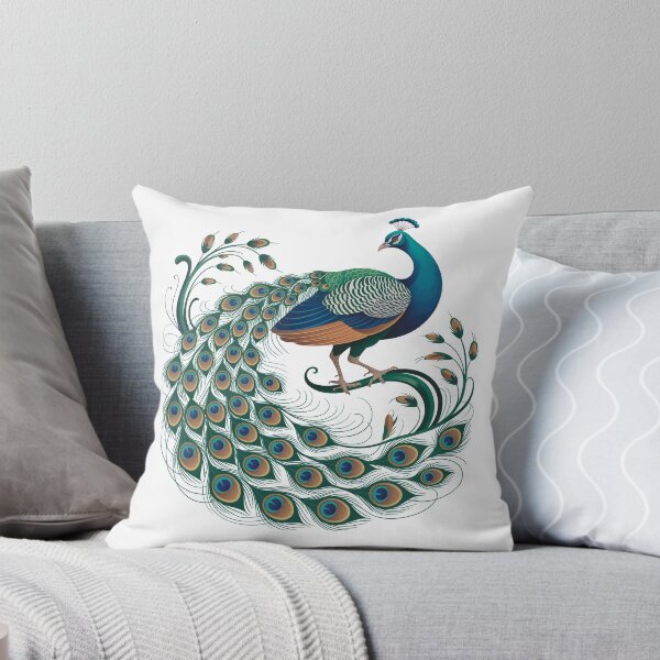 Item preview, Art Nouveau Peacock Wall Art | Elegant Ornamental Bird Illustration | Vintage Botanical Luxury Decor Print designed and sold by Tamas Das.