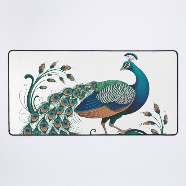 Item preview, Art Nouveau Peacock Wall Art | Elegant Ornamental Bird Illustration | Vintage Botanical Luxury Decor Print designed and sold by Tamas Das.