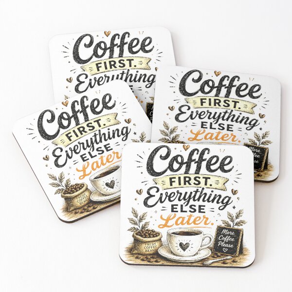 Item preview, Coffee First. Everything Else Later. | Funny Coffee Lover Vintage Design designed and sold by SlanPOD.
