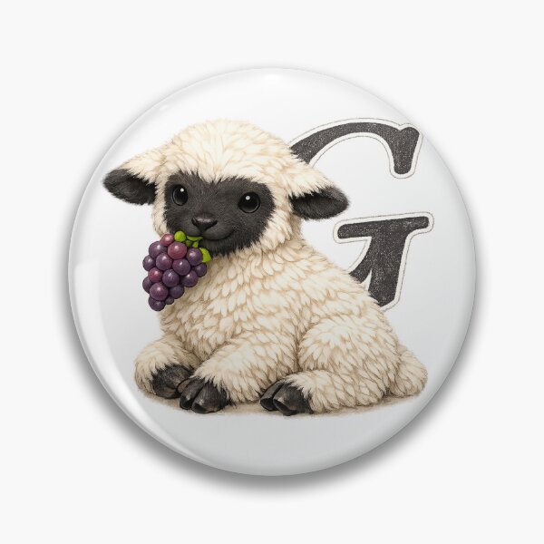 Item preview, Cute Lamb Alphabet Letter Art_G Illustration designed and sold by CottonLamb.