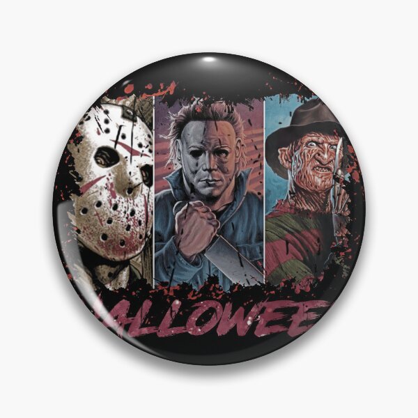 Item preview, Spooky Halloween 3 Panel Slasher Horror Villains Art designed and sold by Anselle.