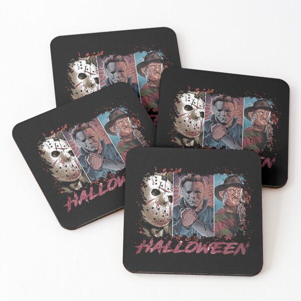 Item preview, Spooky Halloween 3 Panel Slasher Horror Villains Art designed and sold by Anselle.