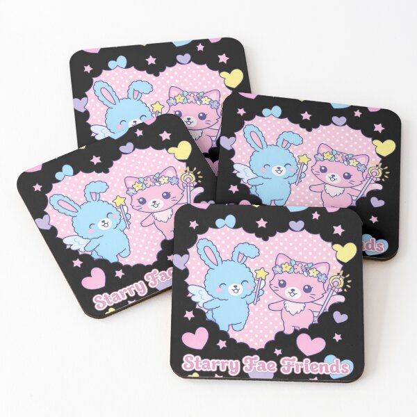 Item preview, Starry Fae Friends Cute Kawaii Magical Bunny And C designed and sold by Reljadesign.