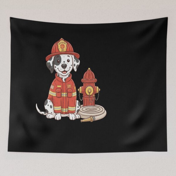 Item preview, Dalmatian dog funny firefighters fire brigade designed and sold by medan1.