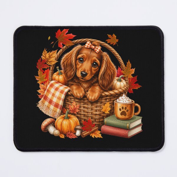 Item preview, Cute Dachshund Autumn Pumpkin Patch Art designed and sold by Cute & Sassy Custom Gifting Boutiques.