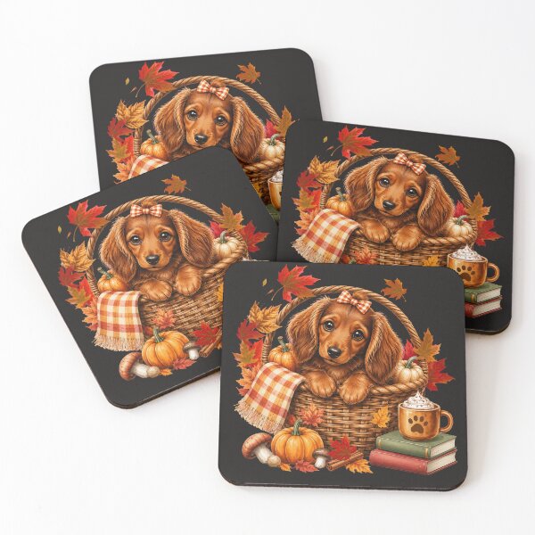 Item preview, Cute Dachshund Autumn Pumpkin Patch Art designed and sold by Cute & Sassy Custom Gifting Boutiques.