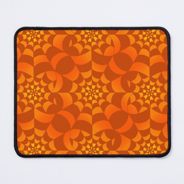 Item preview, Enchanted Web - Orange Pumpkin Spider Web Halloween Pattern designed and sold by BlackthornDsign.