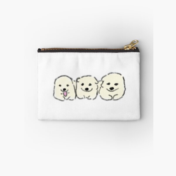 Item preview, Three Smiling White Puppies Friends Art designed and sold by raun.draw.