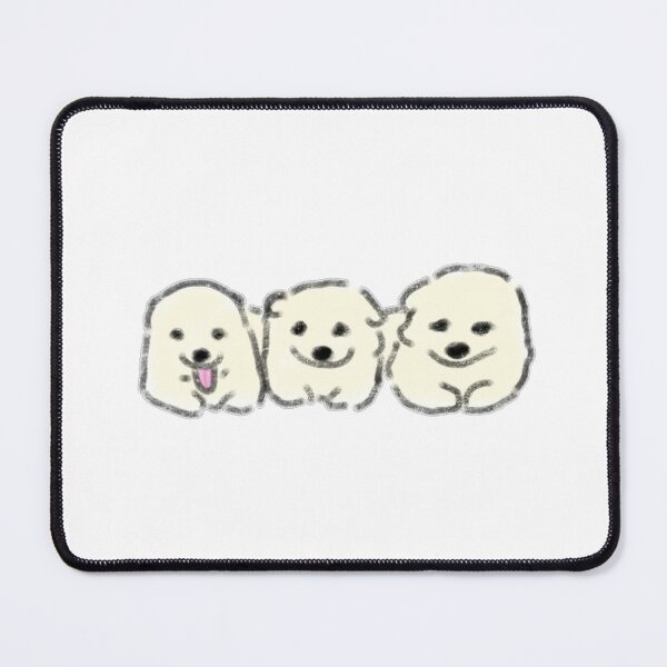 Item preview, Three Smiling White Puppies Friends Art designed and sold by raun.draw.