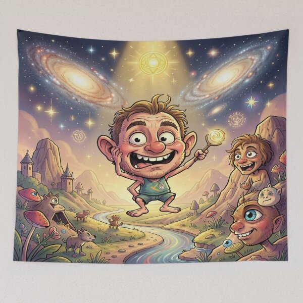 Item preview, Psychedelic Cosmic Fantasy Portrait designed and sold by FotoworldEdel.