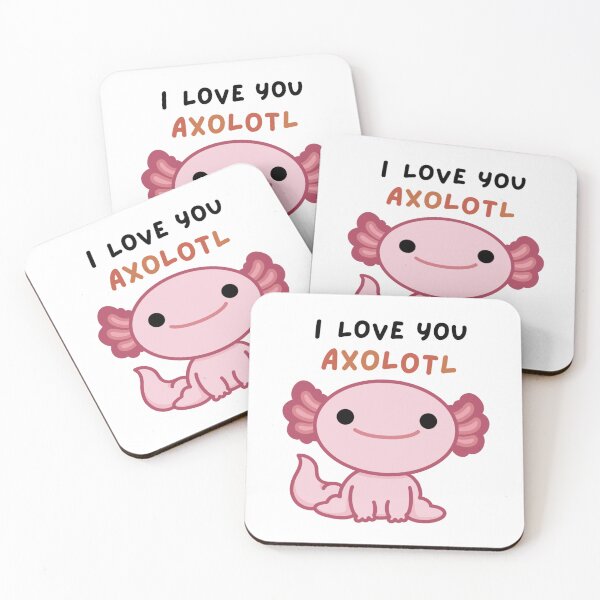Item preview, I Love You Axolotl Cute Funny Pun designed and sold by Draw-some Doodles.