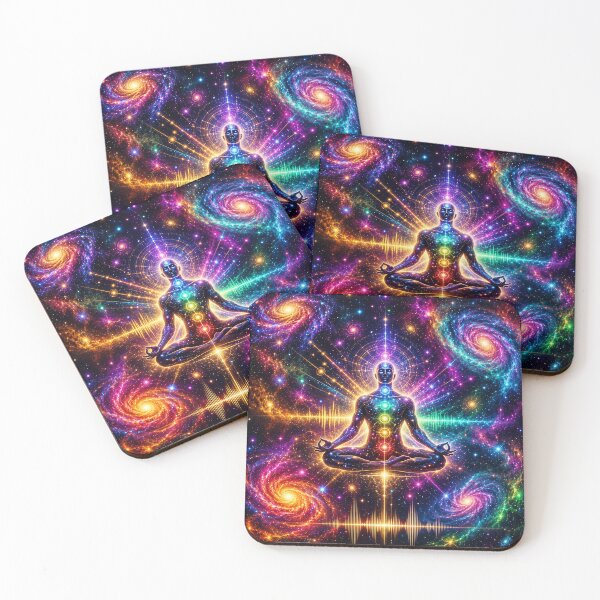 Item preview, Chakra Meditation Figure In Astral Galaxy designed and sold by KH-Merch.