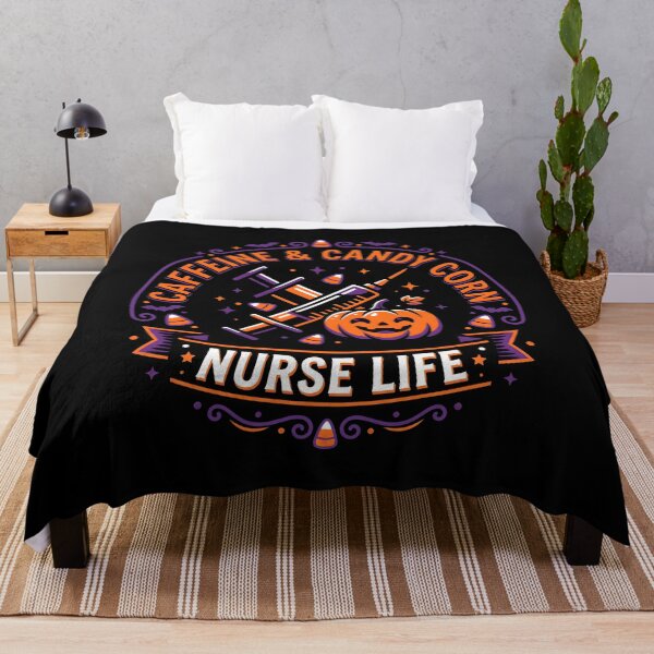 Item preview, Caffeine & Candy Corn Nurse Life Funny Halloween Nurse designed and sold by fawzimorsy.