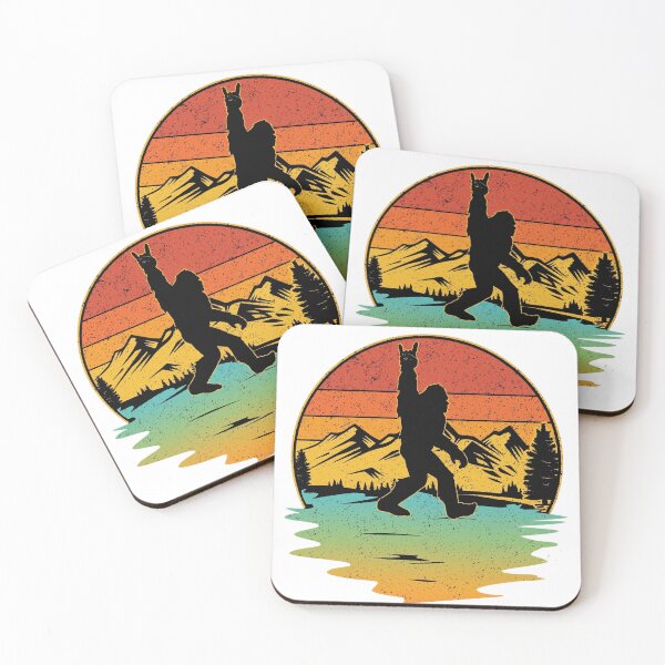 Item preview, Bigfoot Rock On Retro Vintage Sunset Mountains designed and sold by Shopeon Designs.