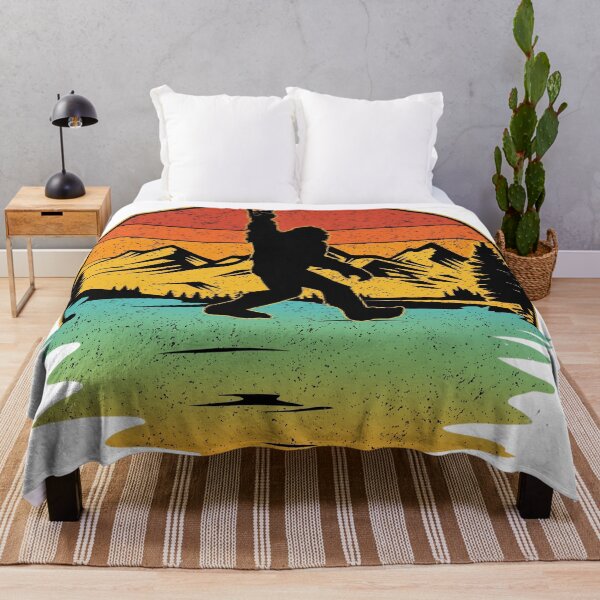 Item preview, Bigfoot Rock On Retro Vintage Sunset Mountains designed and sold by Shopeon Designs.