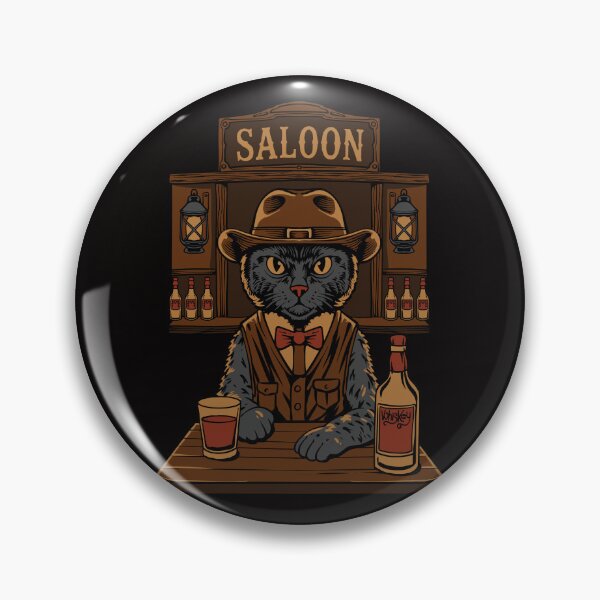 Item preview, Cowboy Cat Bartender Vintage Saloon Western T-Shirt Design designed and sold by phsycartwork.