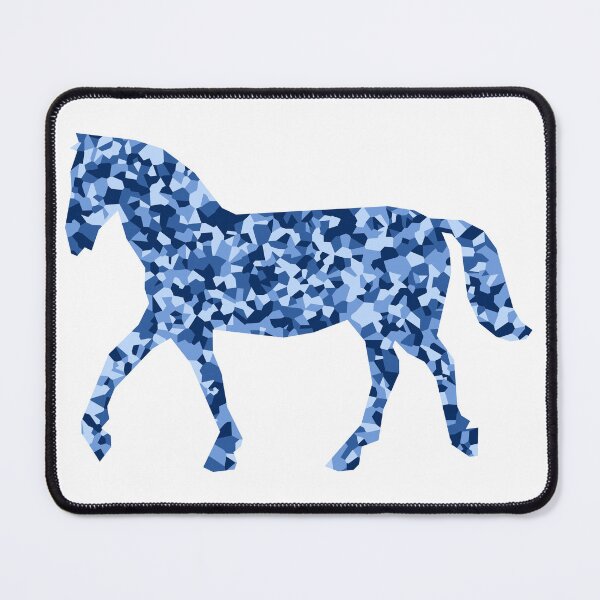 Item preview, Blue Mosaic Horse Silhouette Art designed and sold by DymondDesigns.