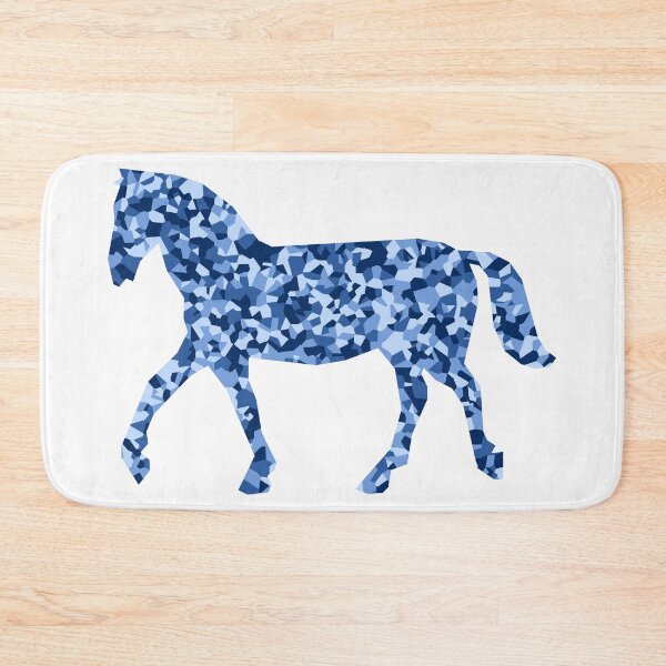 Item preview, Blue Mosaic Horse Silhouette Art designed and sold by DymondDesigns.