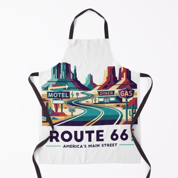 Item preview, Historic Route 66 Travel Souvenir - Classic Car & Desert Road Trip Art designed and sold by OzzFrequency.