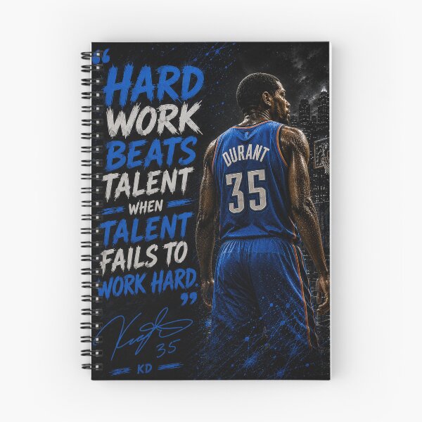 Item preview, “Hard work beats talent when talent fails to work hard.” KD designed and sold by BallerQuotes.
