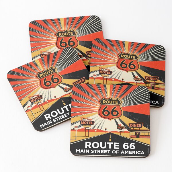 Item preview, Historic Route 66 Travel Souvenir - Classic Car & Desert Road Trip Art designed and sold by OzzFrequency.