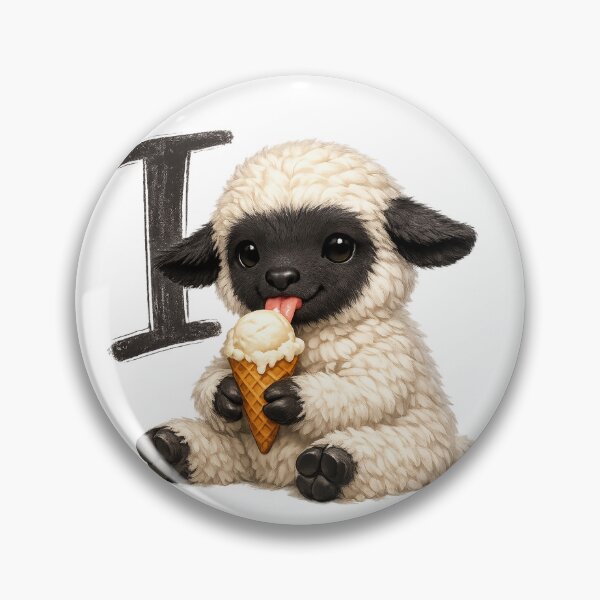 Item preview, Cute Lamb Alphabet Letter Art_I Illustration designed and sold by CottonLamb.