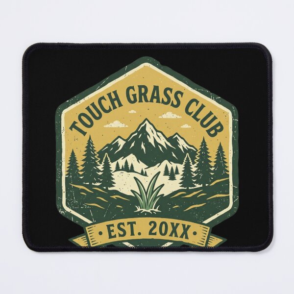 Item preview, Touch Grass Club - Funny Hiking Camping Outdoor Nature Lover Design designed and sold by 519xdesign.