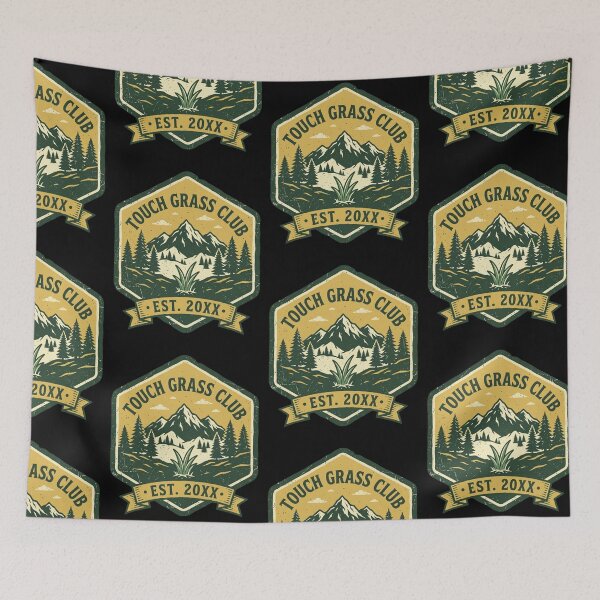 Item preview, Touch Grass Club - Funny Hiking Camping Outdoor Nature Lover Design designed and sold by 519xdesign.