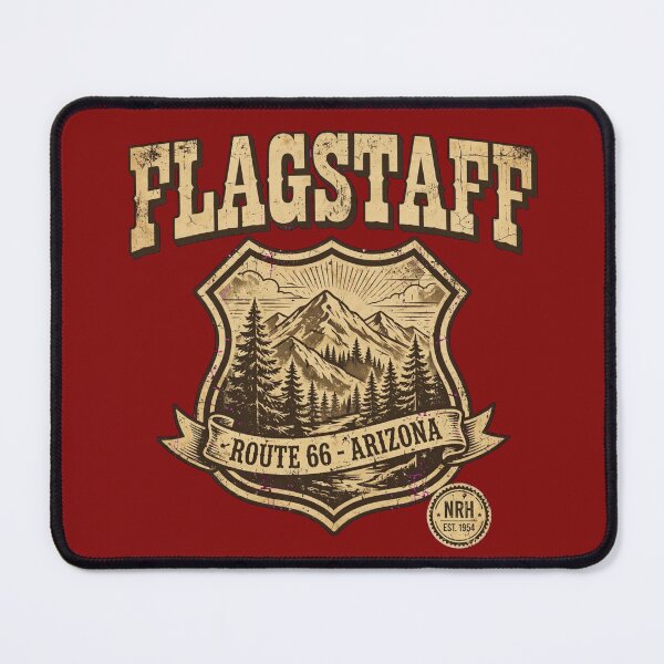 Item preview, Vintage Route 66 Flagstaff Arizona Mountains Patch designed and sold by Normandy Road Heritage.