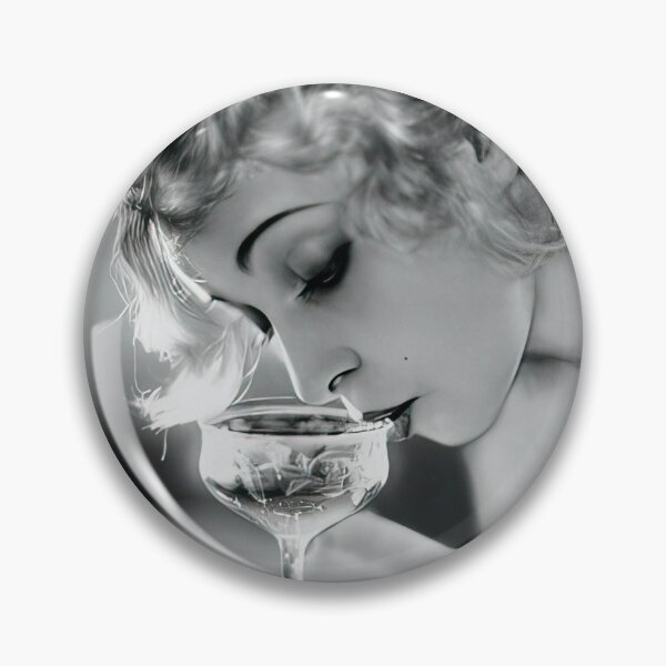 Item preview, The glamorous life - Jazz age roaring twenties blond flapper sipping champagne black and white photograph designed and sold by Astrid Arkhangelsky.